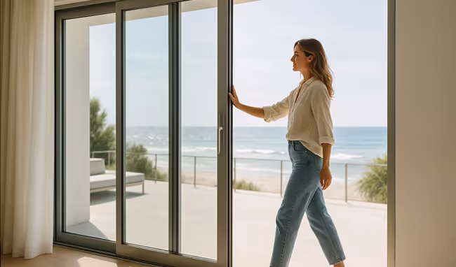 Opening a multi-slide door