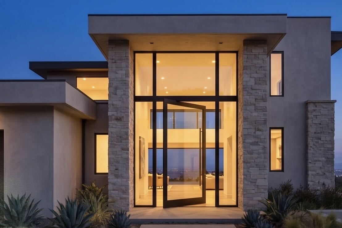 Pivot entry door