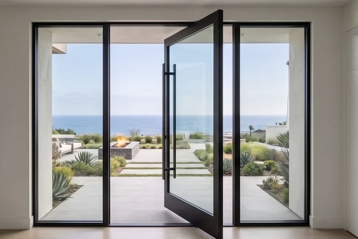Pivot entry door
